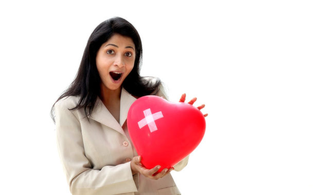 Lady with heart